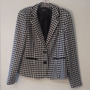 Covington Notch Collar Houndstooth Blazer Jacket